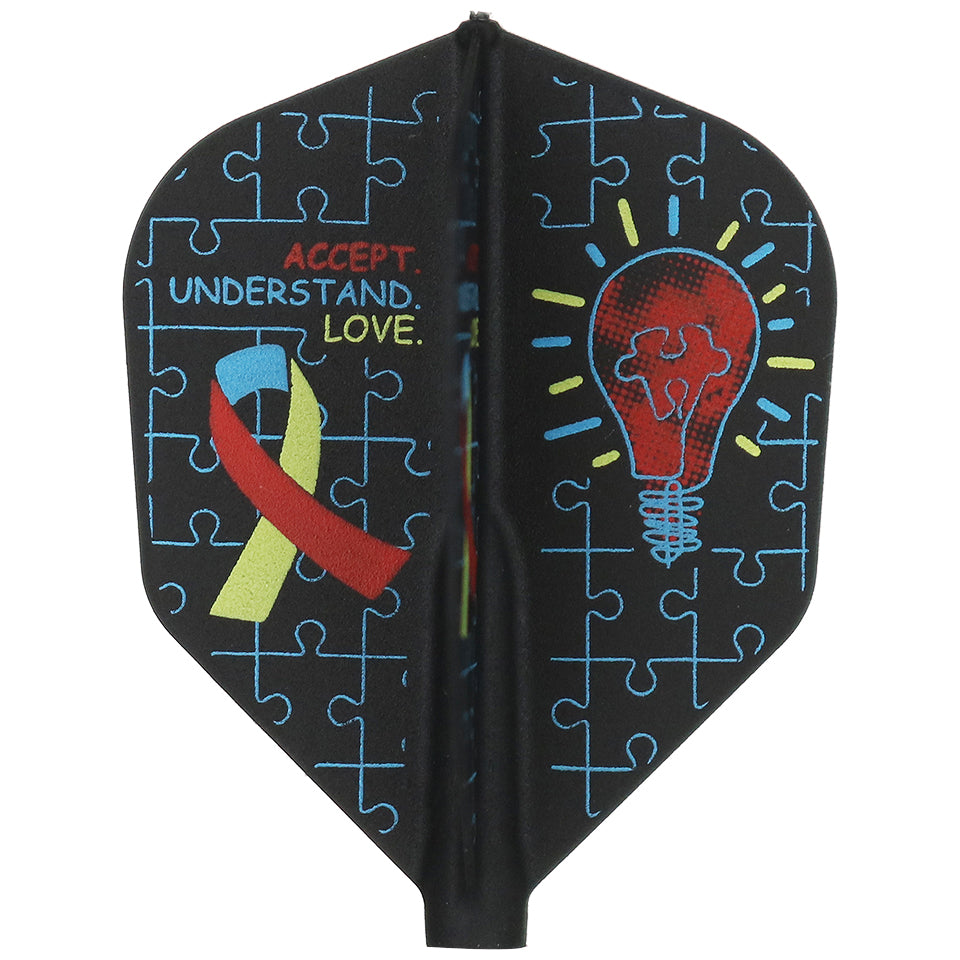 Fit Flight, Fit Flight Autism Awareness Accept Understand Love Dart Flights - Shape