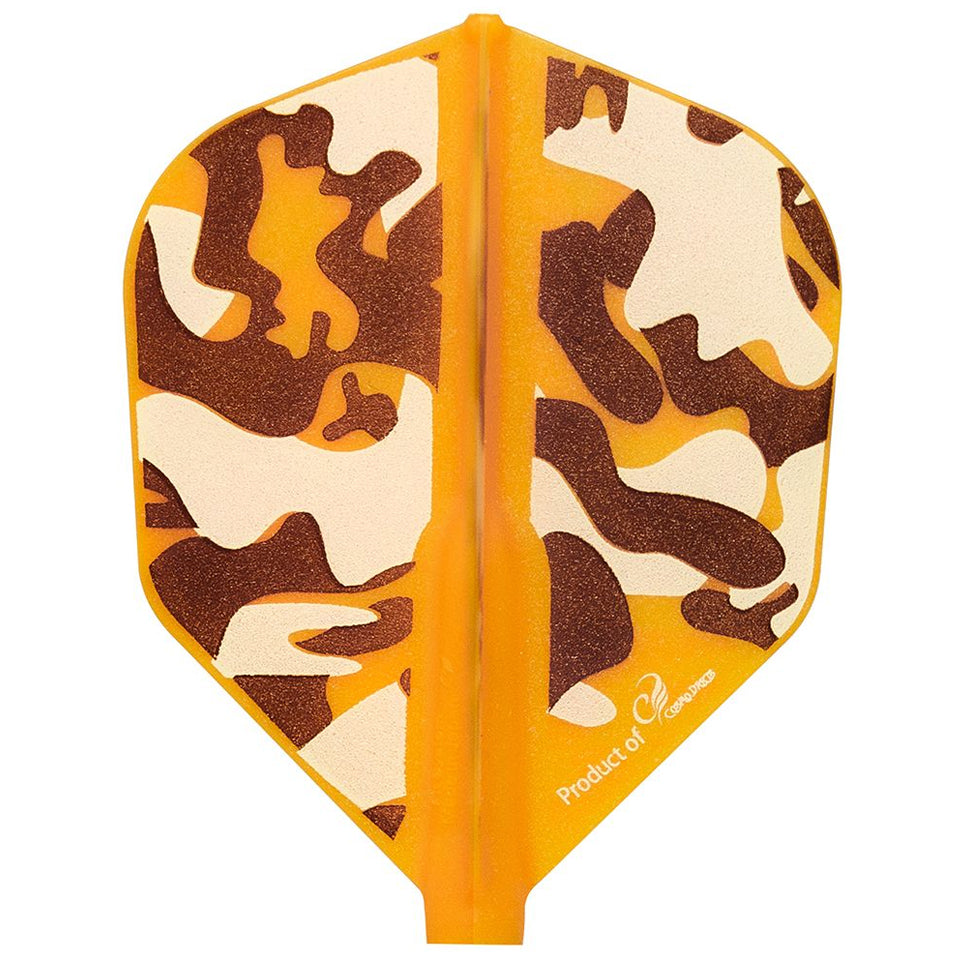 Fit Flight, Fit Flight Liquid Camo D Dart Flights - Shape Orange